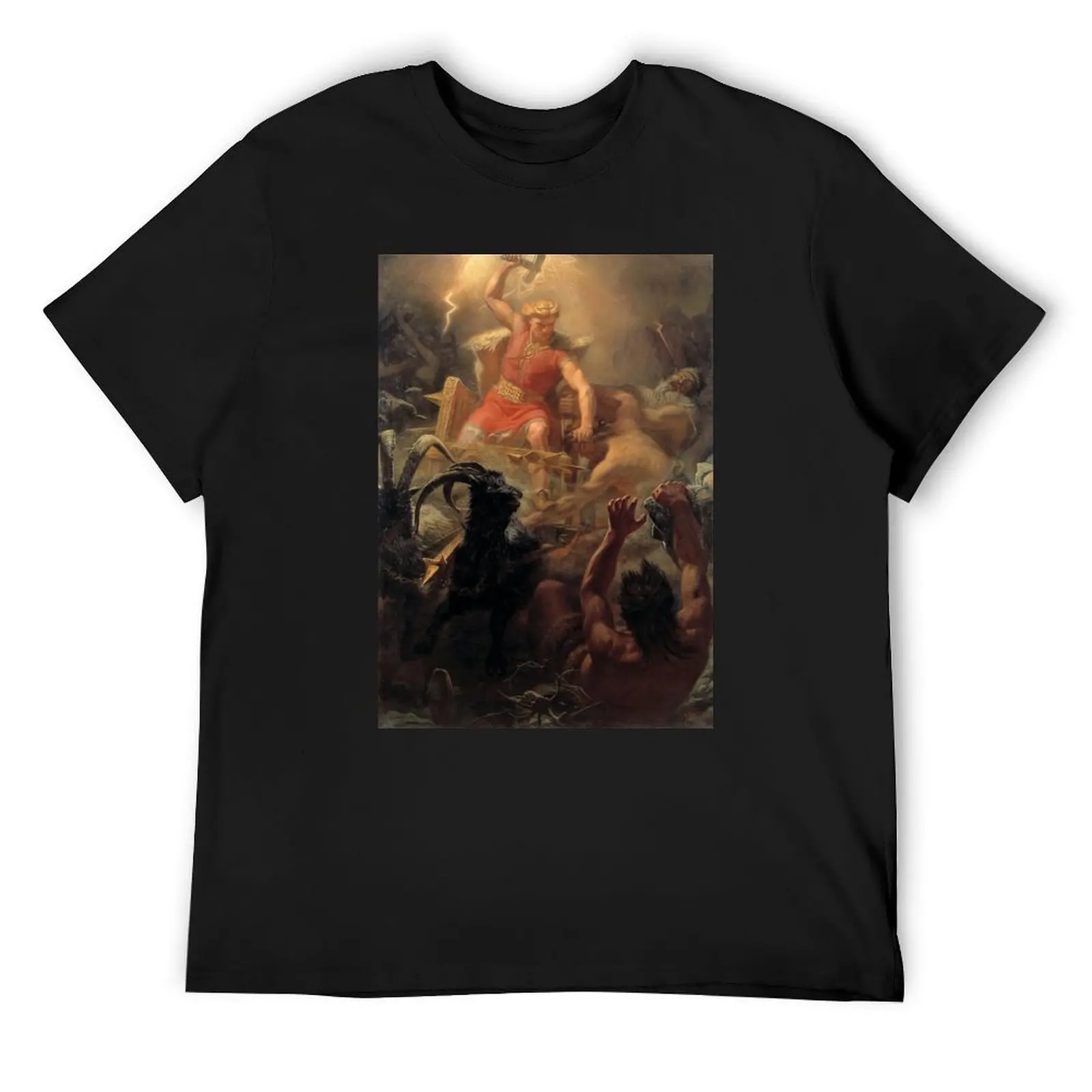 Thor's Fight with the Giants 1872 by M?rten Eskil Winge T-Shirt graphic t shirts blanks funny t shirts for men