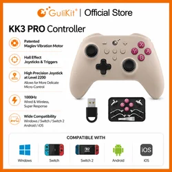 GuliKit KK3 Pro KingKong 3 NS38 Controller Gamepad with Hall Effect Joysticks Triggers for Windows Nintendo Switch 2 Android iOS