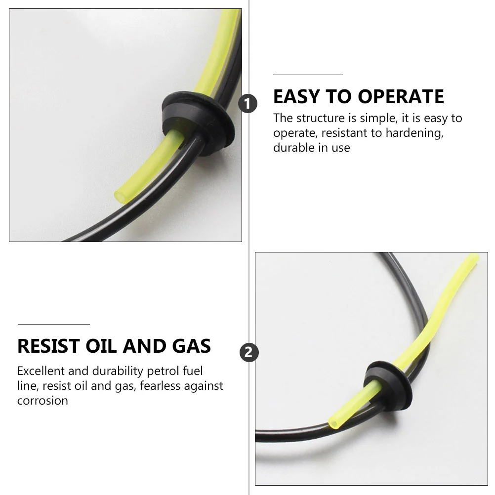 4 Pcs Yellow Fuel Line Hose Tube Gas Tubing Scratch resistant Small Engine Rubber Pipe for Garden Power Tool Accessories