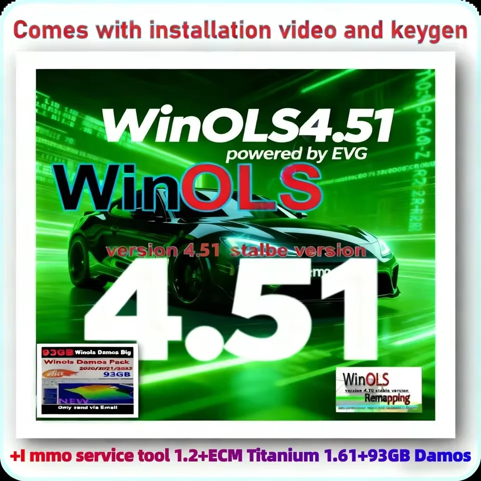 2026 hot FOR Winols 4.7/Winols 4.51 Full Activated +ECM TITANIUM 1.61 + IMMO SERVICE Tool + Damos 2021 Windows Multi-language