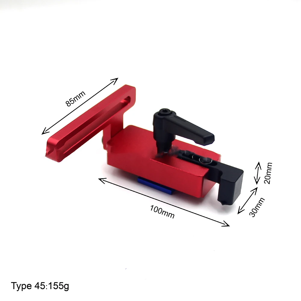 Woodworking T Slot Stopper Miter Gauge 30/45type Diy Chute Backer Miter Track Stop Woodworking Tool T Slot Limiter