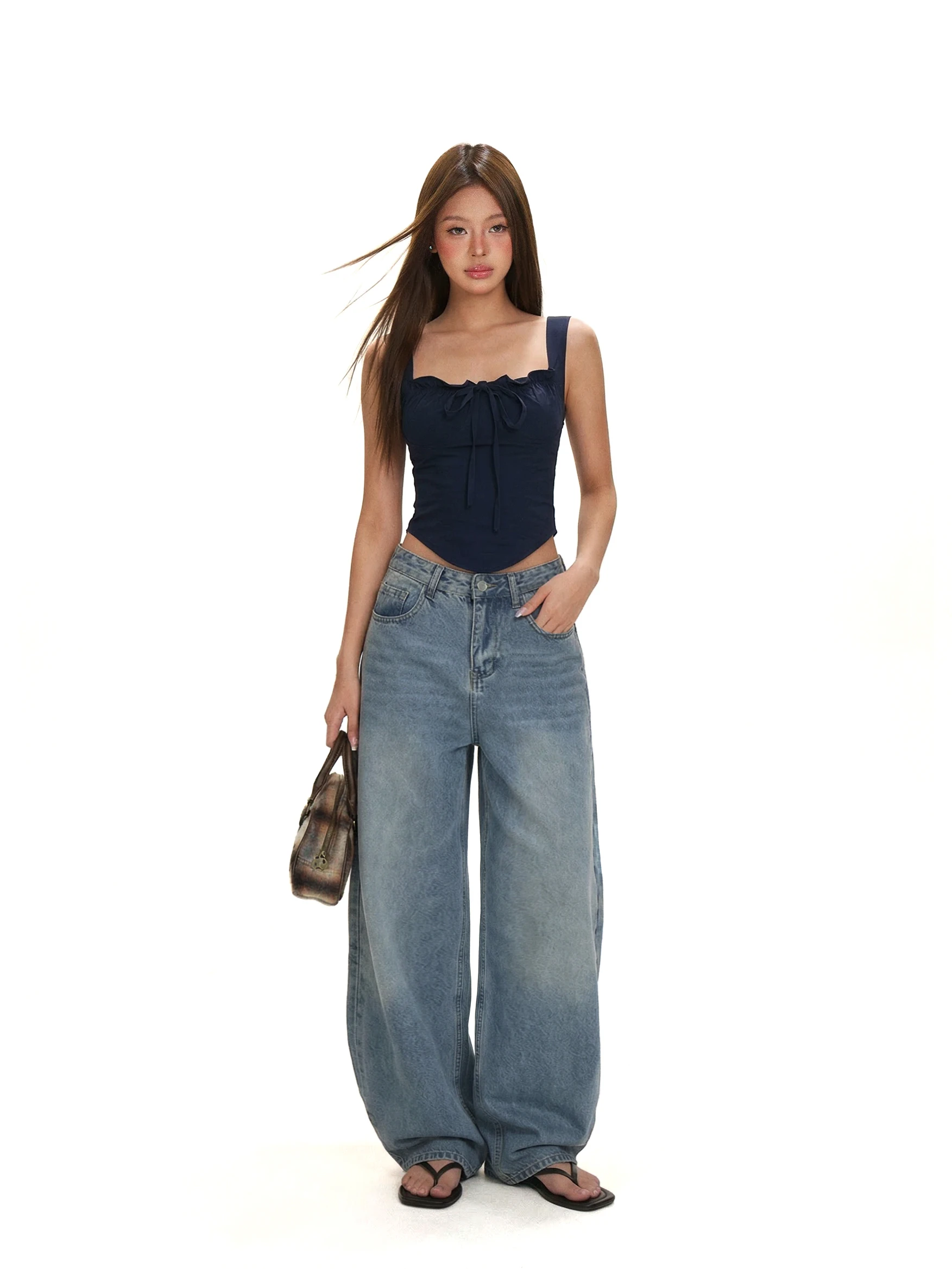 Sarahwildnesd Spicy Pure Desire Halter Top Women's Summer Outdoor Wear Short Shirt with Chest Pad Waist Inward Vest