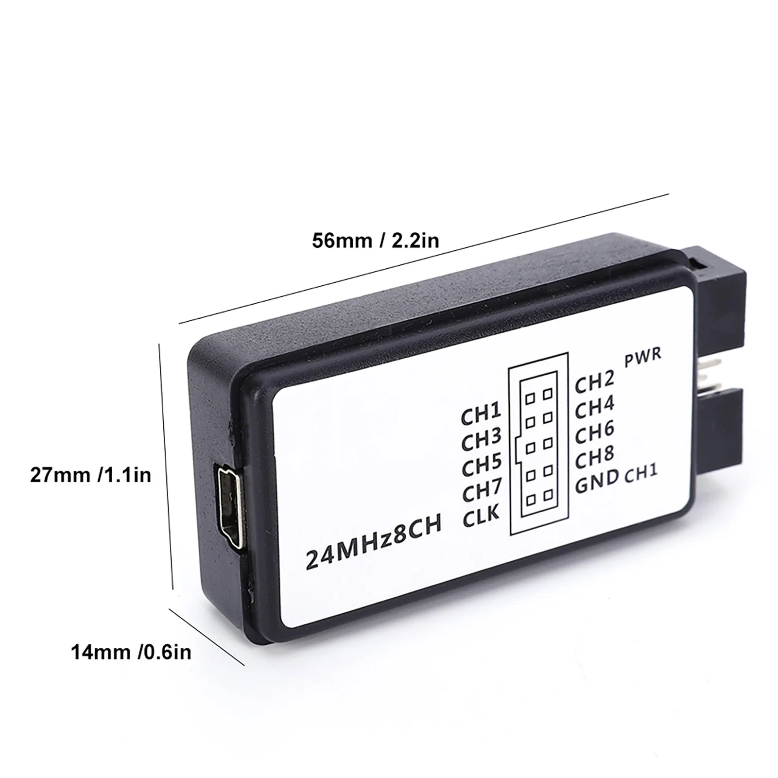 LA1002 미니 Draagbare USB 5Mhz 24M 8 채널 로직 분석기 장치 세트 Met Kabels
