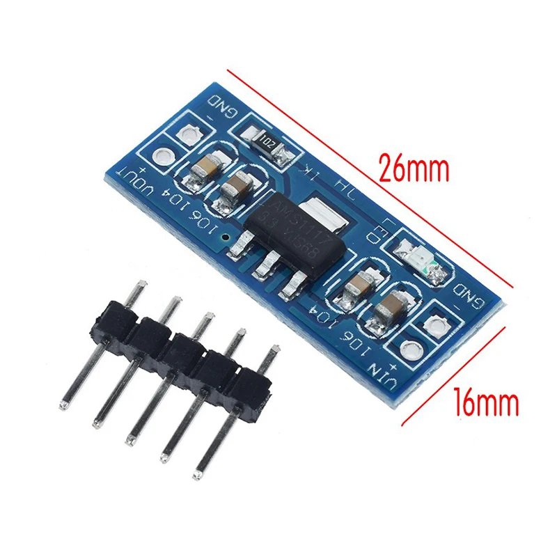 5 개/몫 AMS1117 1.2V 1.5V 1.8V 2.5V 3.3V 5V 전원 모듈 AMS1117-5.0V 전원 모듈 AMS1117-3.3V