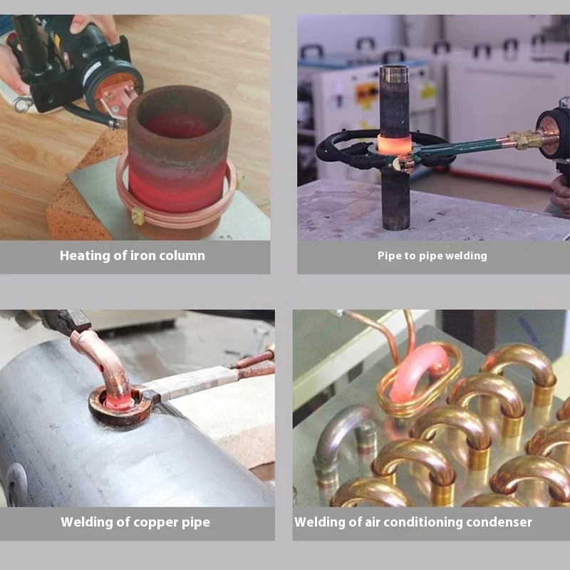 High Frequency Handheld induction heater Heating Air Conditioning Copper Tube Brazing Machine, Portable Small Welding Equipment