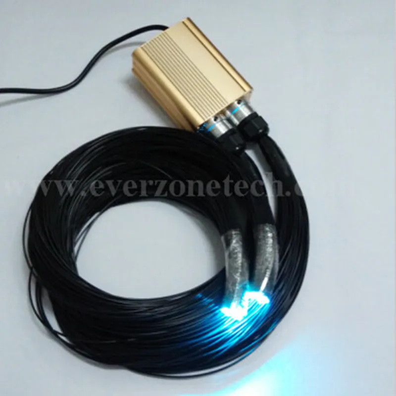 100PCS Length 3M End Emitting Pointed Fiber Optic Light Strands Waterproof Optical Fiber Cable with RF Controller