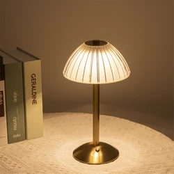 Creative Retro Crystal LED Rechargeable Restaurant Outdoor Table Light Cafe Bedroom Desktop Decoration Night Light