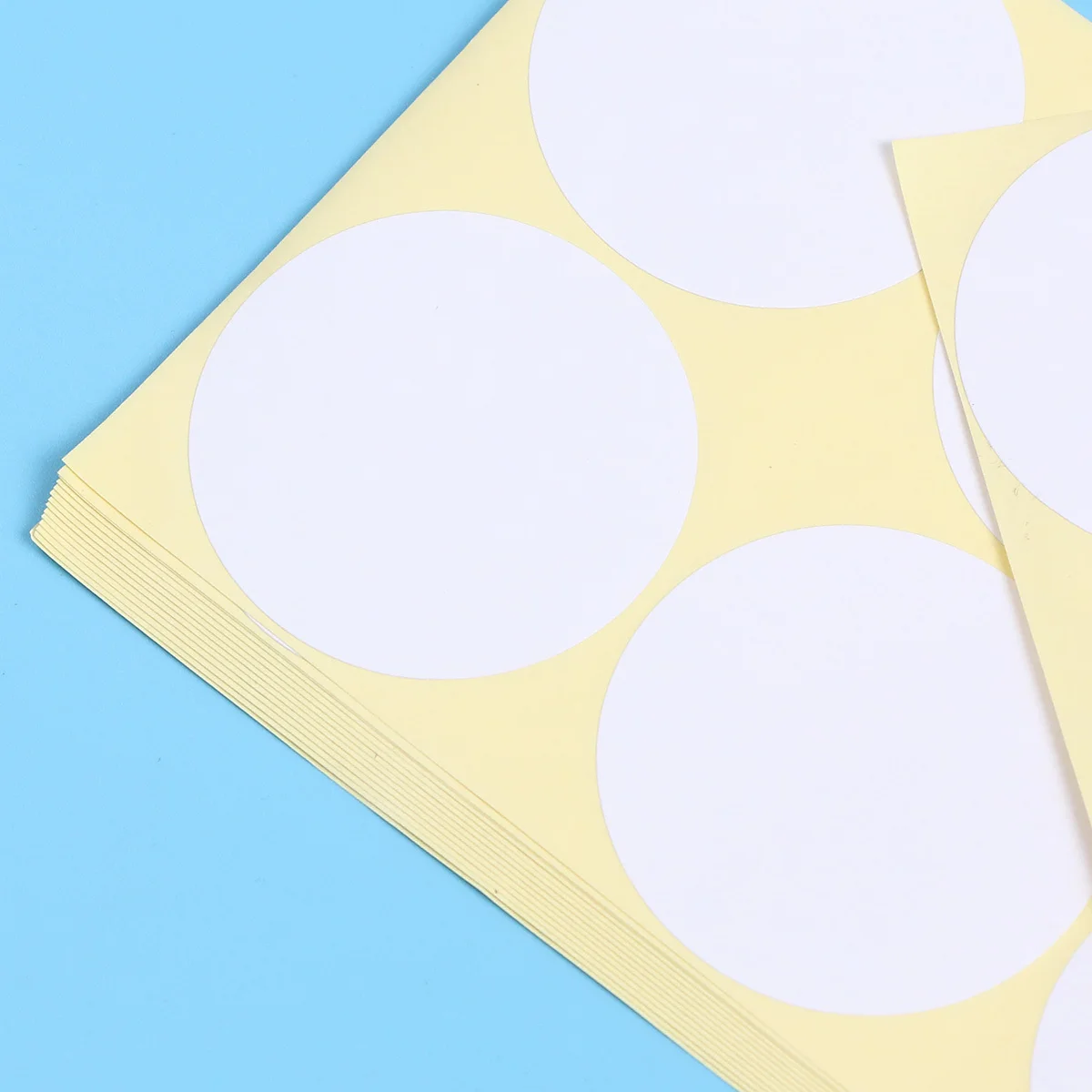 15 fogli Etichette rotonde adesive permanenti per cartellage dei prezzi Forniture per ufficio in classe Contenitori per contenitori Barattoli Cartelle Etichette con nome