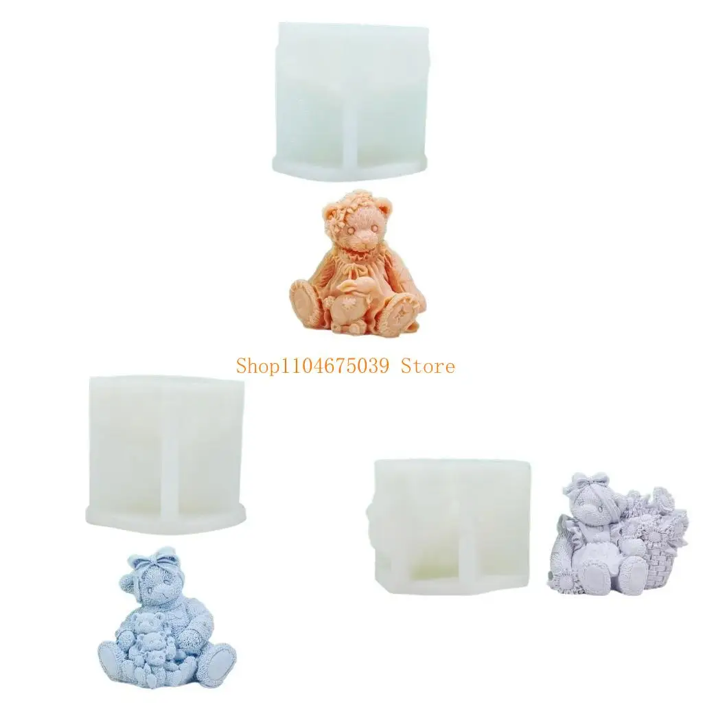 

5asd Bear Silicone Mold DIYs Handmade Soap Plaster Cake Baking Mould Gypsum Making Tool Birthday Party Wedding Gift