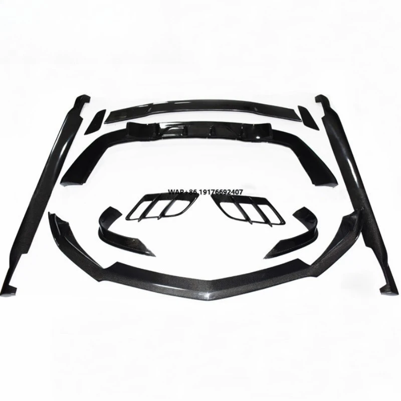 Carbon Fiber Body Kit for GT Front Lip Rear Diffuser Sides Skirts Wing Spoiler Front Canards Front Air Intakes