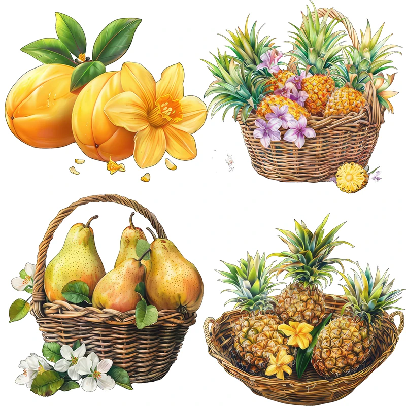 Three Ratels CO105 Beautiful fruit basket classic stickers kitchen decoration  refrigerator decals dessert shop window decals