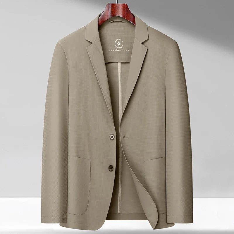 Men's 2026 High-End Fashion Light Luxury Leisure Sunscreen Suit Jacket No Lining West Spring Summer Smooth Breathable