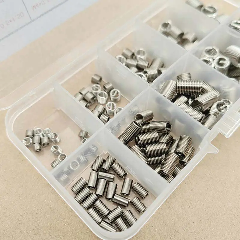 150pcs 304 stainless steel wire thread insert wire screw sleeve thread insert sleeve screw sleeve m3m4m5m6m8