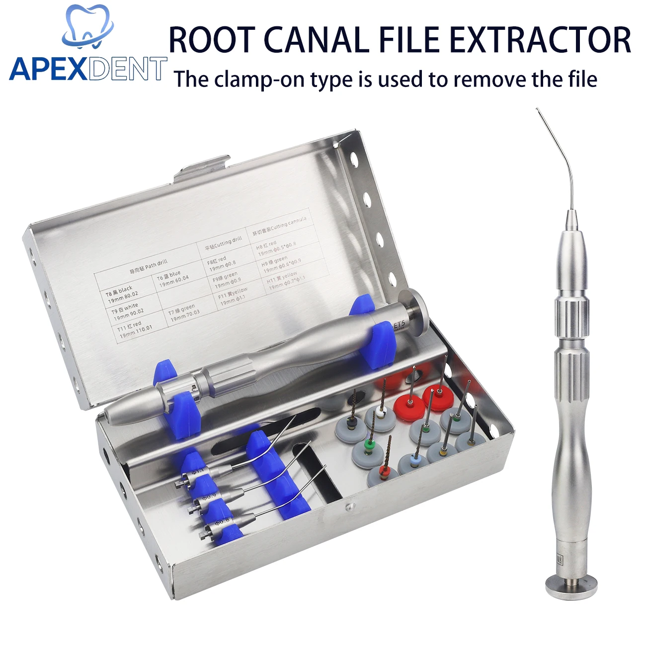 1 Set Easy Dental Root Canal File Extractor Broken Files Removal System Kit Endo Rescue Retrieval For Dental Clinic Too