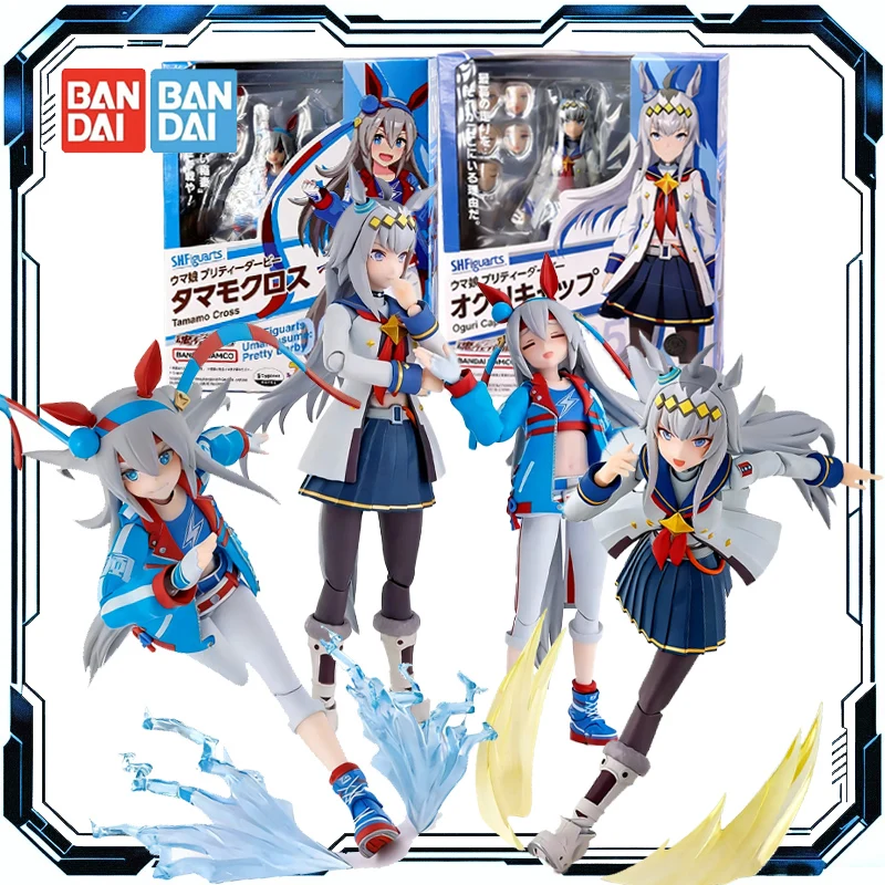 

Bandai Original SHF Pretty Derby Oguri Cap Tamamo Cross Umamusume Action Figure Toys for Boys Girls Kids Gift Collectible