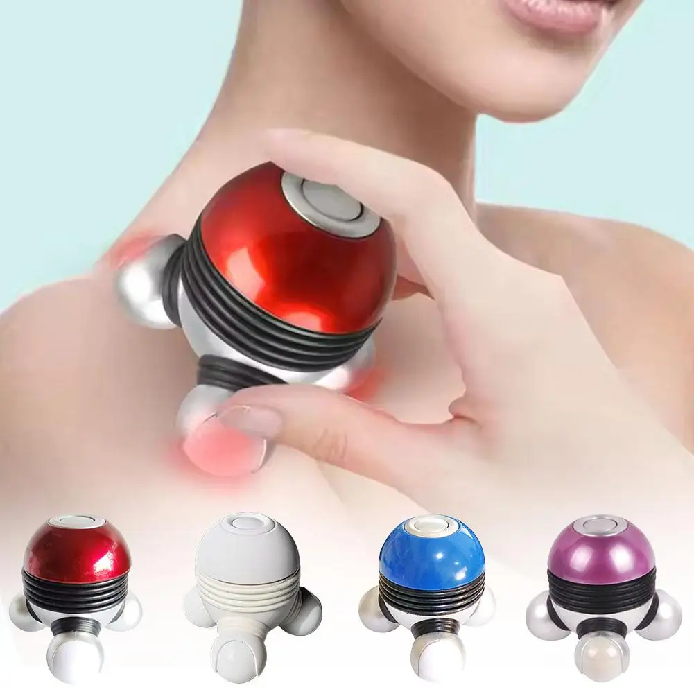 Portable Hand Held Vibrating Massager with LED Light Head Neck Legs Pain Relief Tool Easy to Use Compact Design