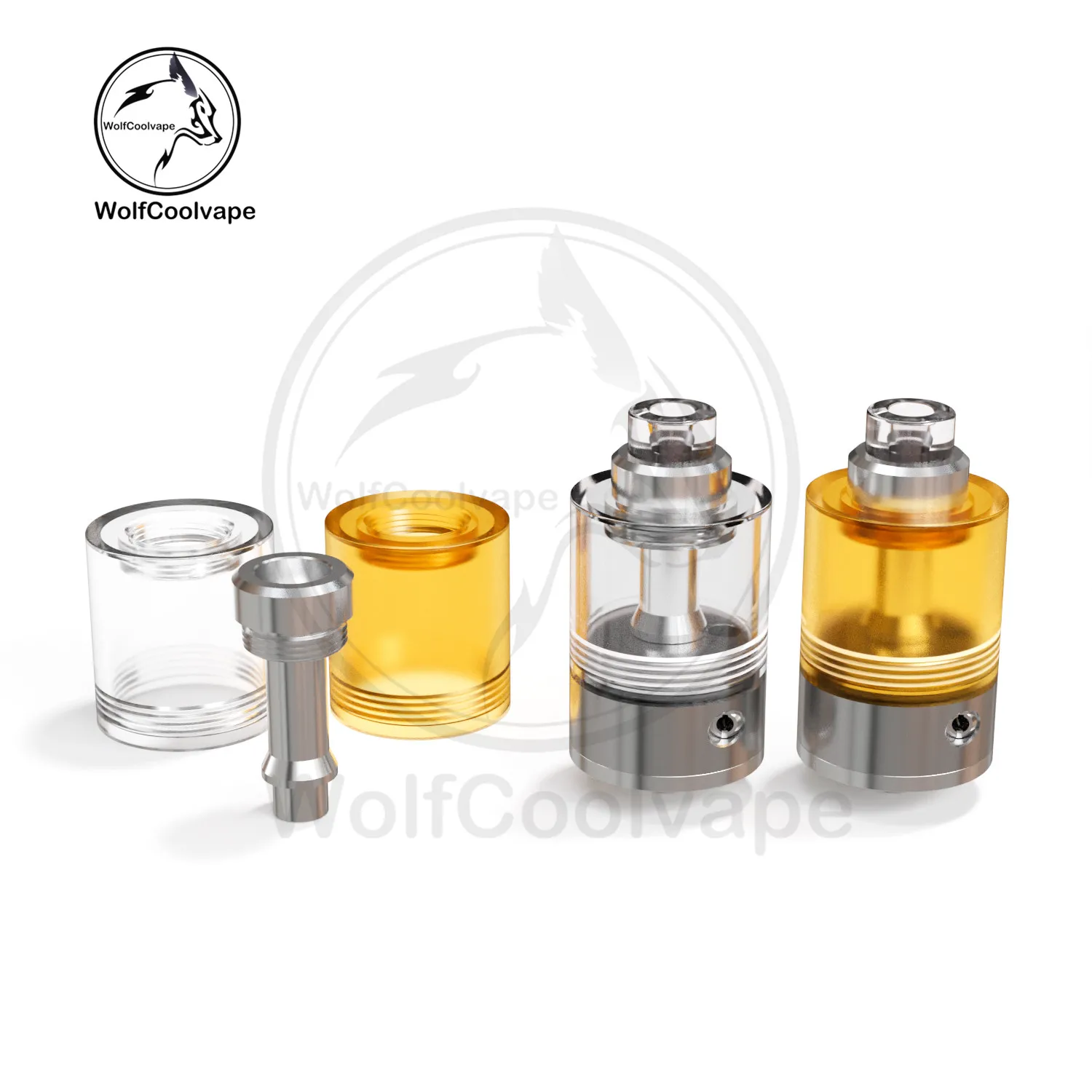 Wolfcoolvape Empire V RTA سطح بناء فضي مع دبابيس هواء 0.8/1.0/1.2/1.4/1.6/1.8/2.0 مم لاستبدال خزان Vape القابل لإعادة البناء #5