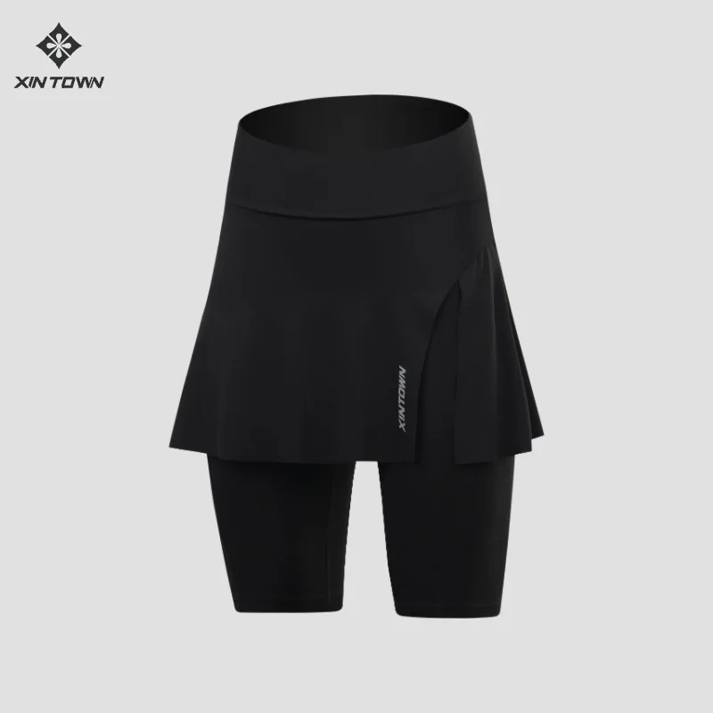 

XINTOWN Skort Cycling Shorts Breathable Quick Dry Bike Shorts Spring Summer Autumn Tight Skort