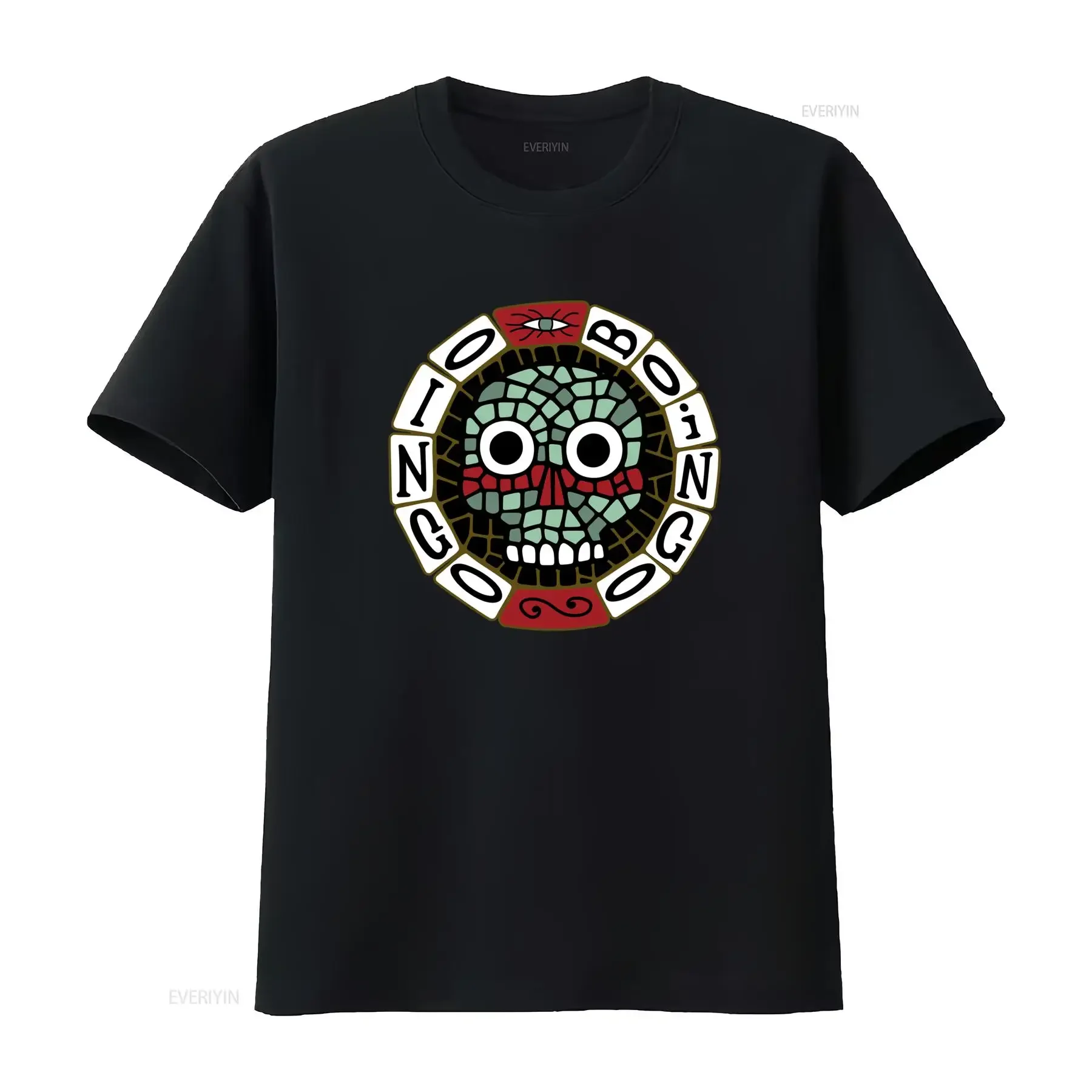 Oingo Boingo 1995 Tour Skull T Shirt for Fans Sizes S 5XL Black vintage Washed Slightly Versatile streetwear graphic homme
