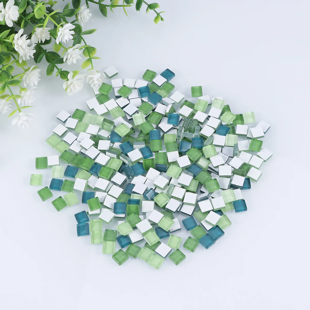 300 قطعة مواد ديكور فسيفساء ملونة كريستال زجاج بلاط الحائط قشر عصا مقاوم للماء مقاومة للحرارة لغرفة المعيشة المطبخ