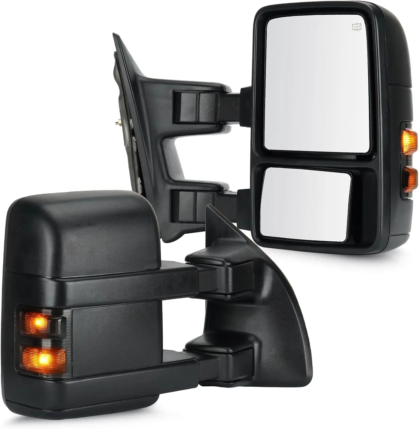 

Towing Mirrors Fits 99-07 for Ford for F250 for F350 Super Duty Pickup Truck Tow Mirrors 1999 -2007, Heated, Manual Telescoping/