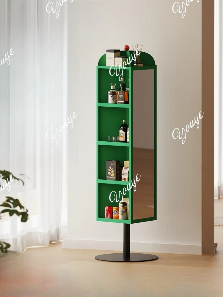 Vertical rotatable mirror cabinet household floor-to-ceiling full-body mirror light luxury full-length mirror living room sofa s