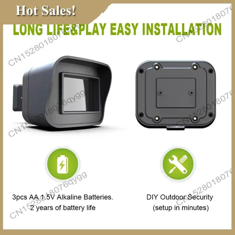 -ABGQ Smart Home Security Outdoor Weather Resistant Wifi Motion Sensor Detector-Remote APP Control For Alexa Notifications