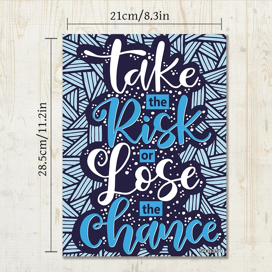 Adult Quotes Coloring Book - 8.3x 11.2 Inch 22 Page Coloring Book - Helps Reduce Stress and Ease Emotions