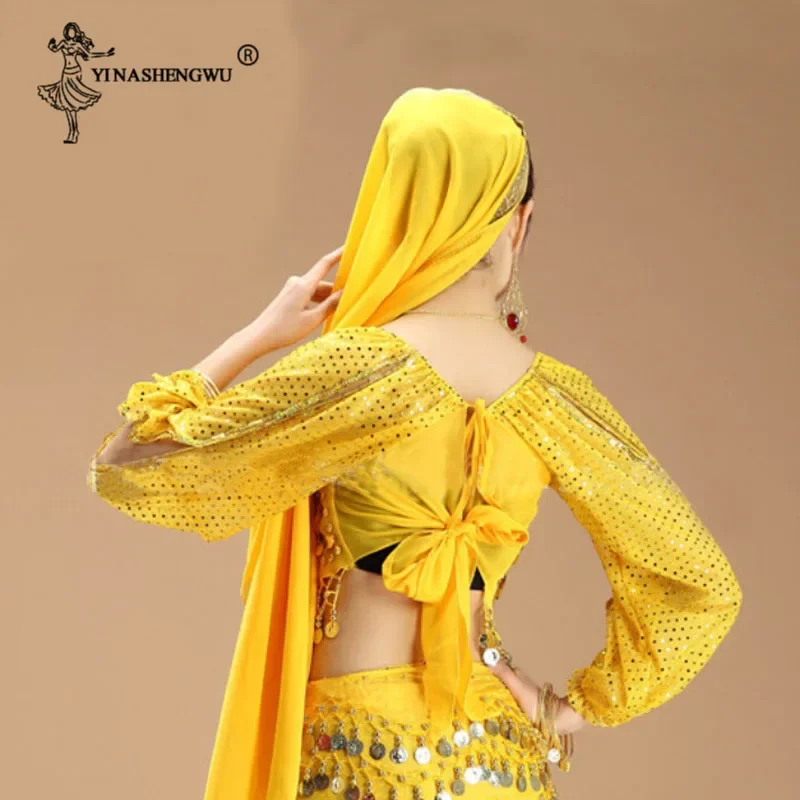 Femmes danse du ventre professionnel indien Oriental danse du ventre Bollywood costume ensemble costumes dames Sari danse Performance scène