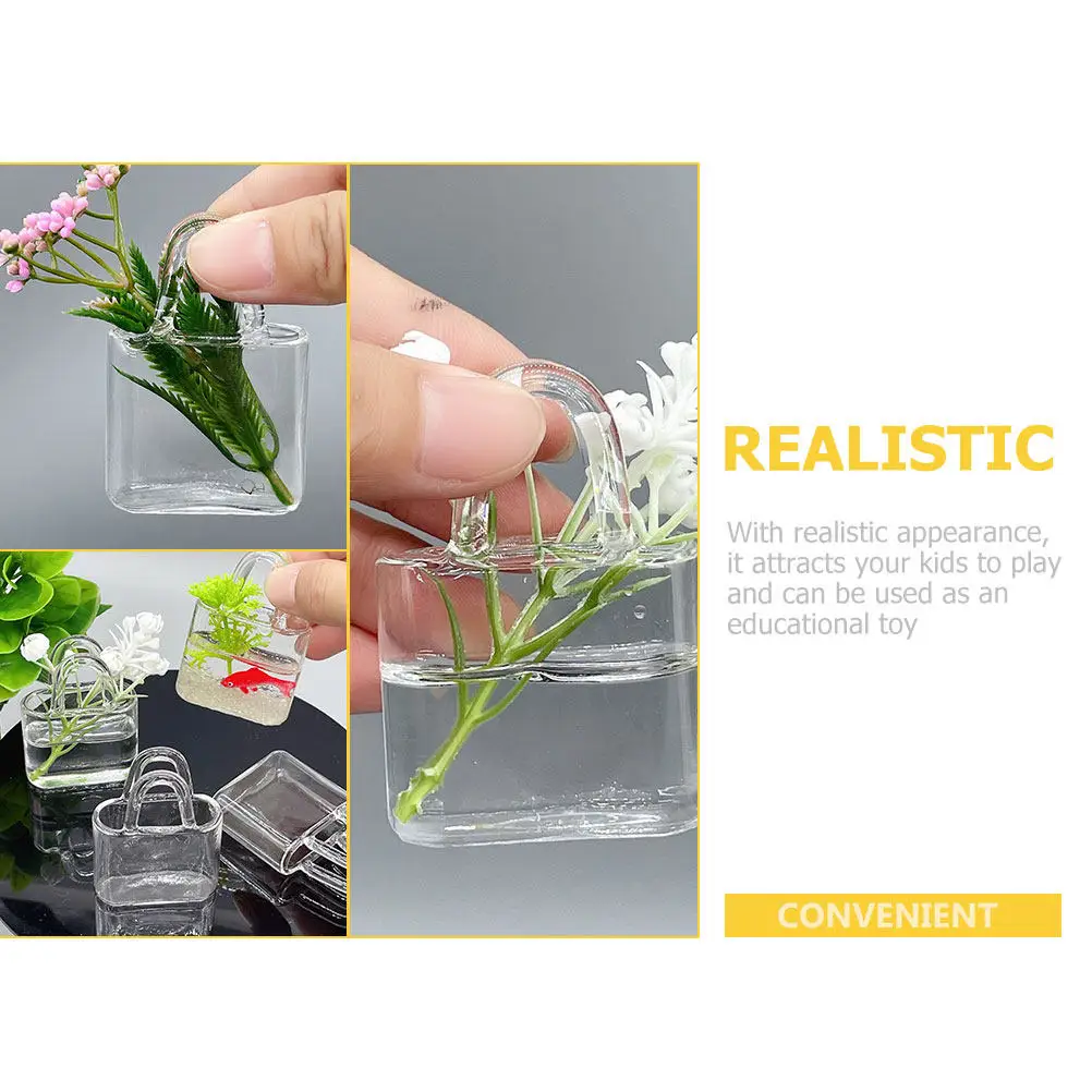

Vase Miniature Ornament for Play House Decor Practical Long Term Use Attracts Kids Imagination Tiny House Kit