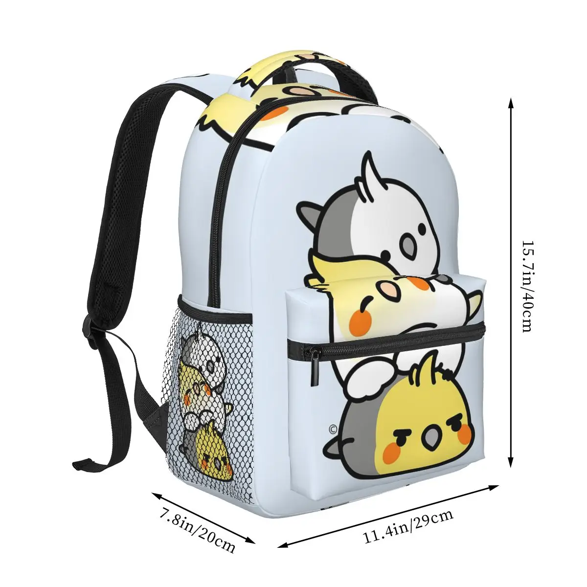 Pet Birds Cute Cockatiel Budgie Parrot Backpacks Boys Girls Bookbag Students School Bags Cartoon Kids Rucksack Shoulder Bag