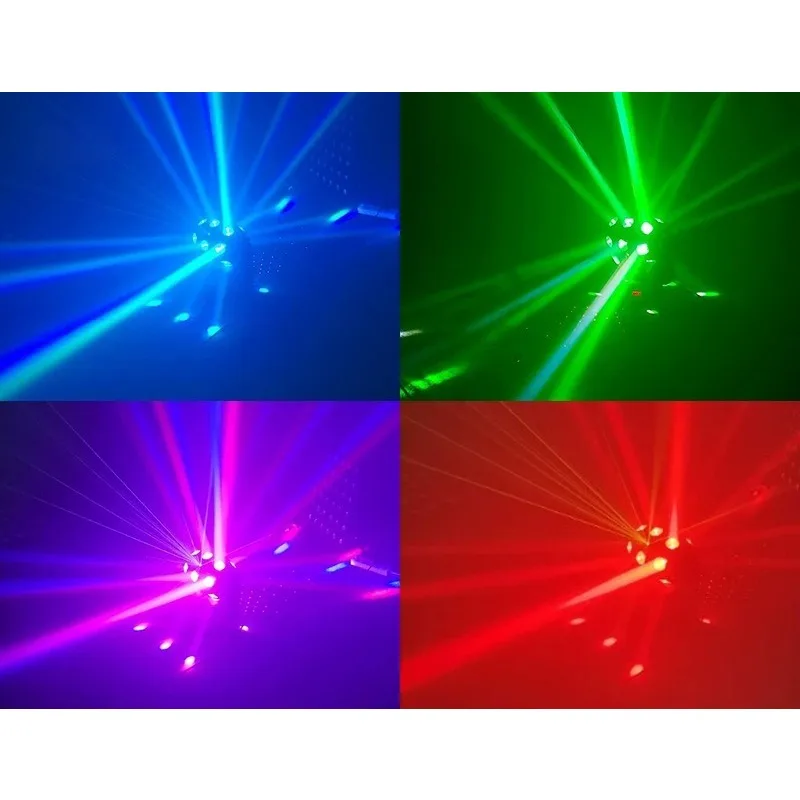 Luz ambiente colorida LED flash doméstico balançando cabeça