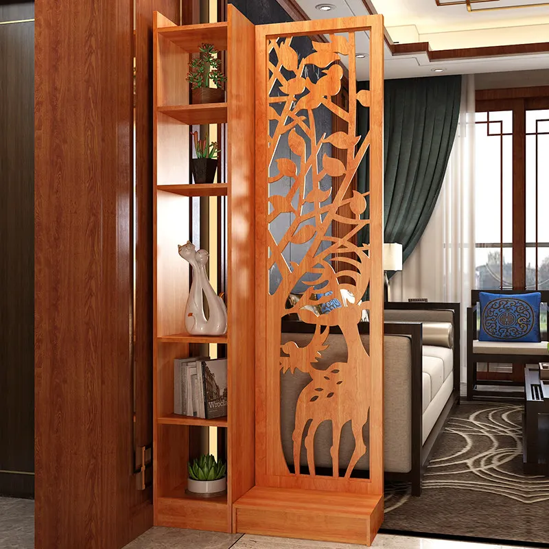 YJQ Chinese screen partition living room bedroom entrance frame modern simple decorative wood multi-layer board