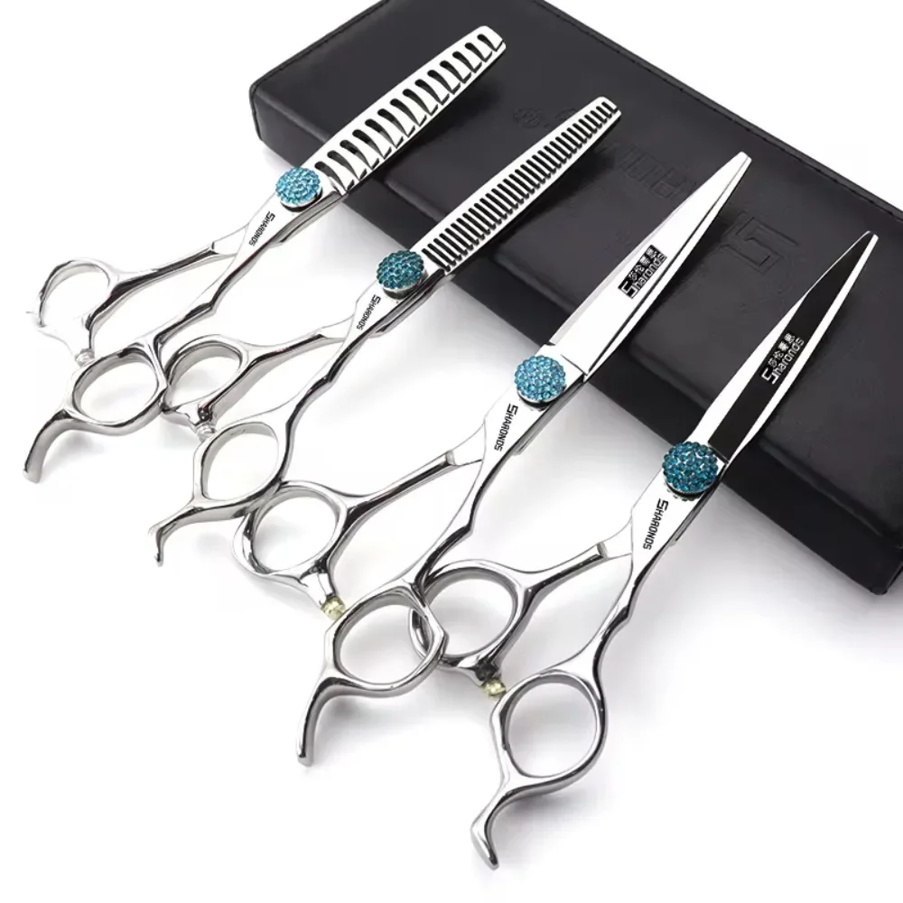 

SHARONDS 6 Inch Professional Hairstylist Hair Clipper Set 440C Japanese Steel Hairdressers Dedicated Shears Hair Cutting Tools