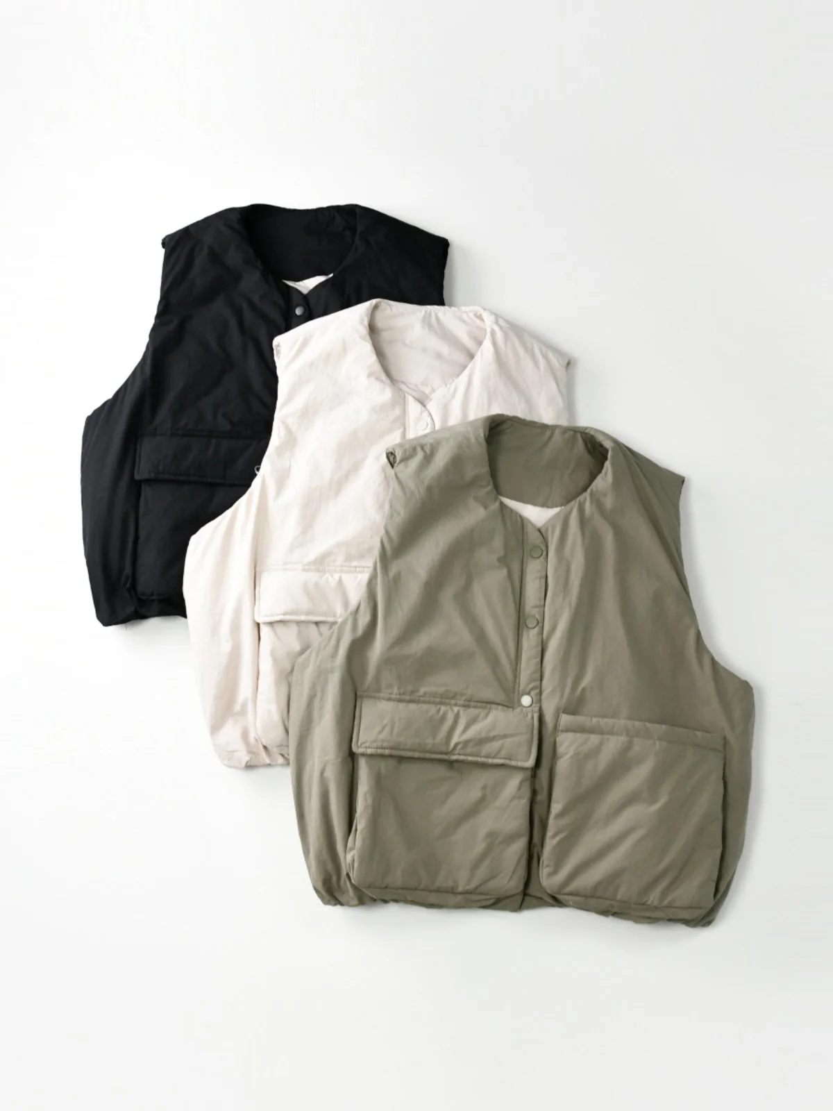 Thiened coton gilet femmes Svel Patchwork boutonné chaud hiver Jaet décontracté artistique superposition grand ket haut