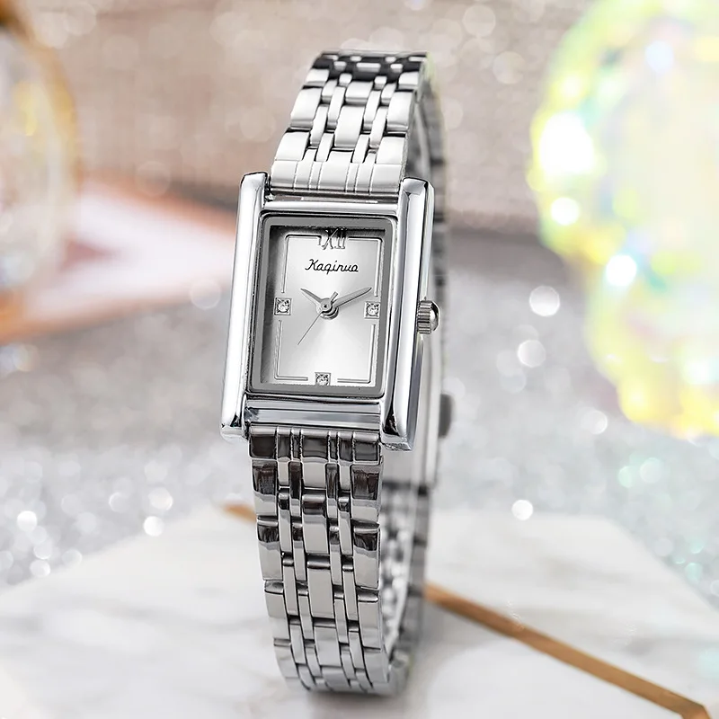 Marca de luxo strass quadrado dial relógio quartzo moda mulher pulseira aço relógio pulso dropshipping relogio montre femme