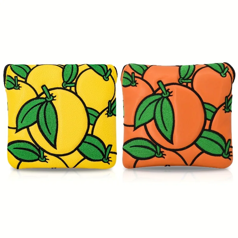

Orange and Yellow Golf Club Head Cover - Waterproof and Durable Golf Club Protector, Golf Putter Head Cover, Golf Accessories