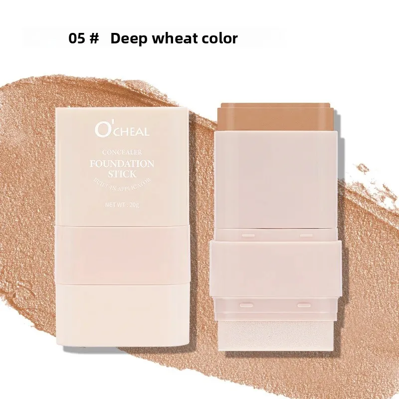 新しいツーインワンコンシーラーファンデーションスティックマット防水ブロンザーコントゥアフェイスカバレッジ保湿メイクアップクリーム（顔用）