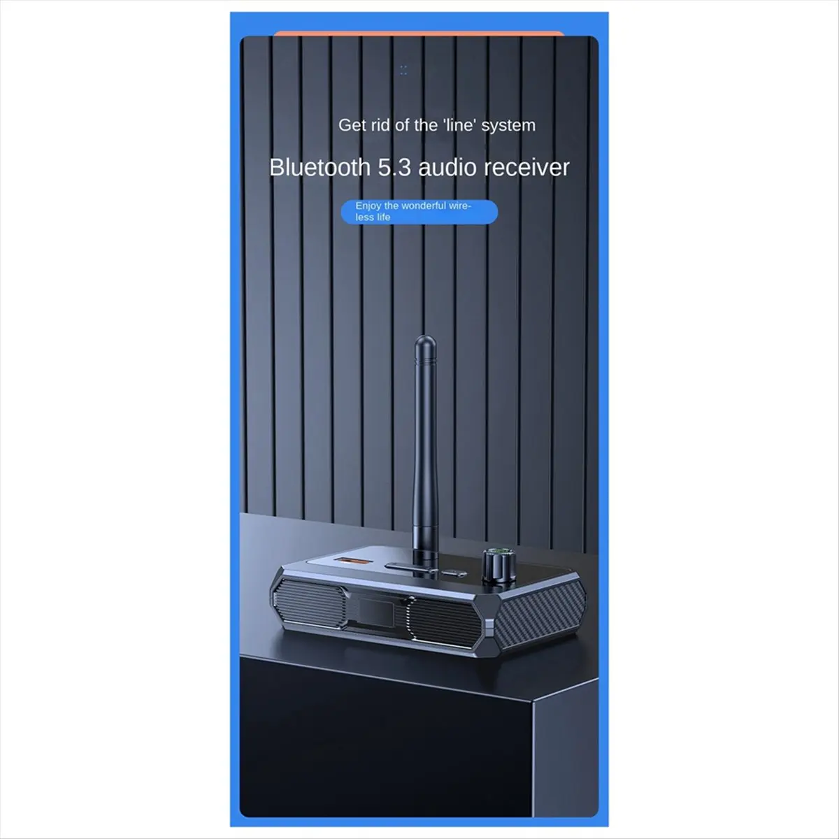 Compatible Bluetooth 5.3 Digital Display Bluetooth Receiver Fiber Optic Coaxial Adapter Supports U Disk MP3 Player