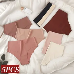 5Pcs/Set Women Panties High Waist Briefs Female Underpants Soft Breathable Underwear Seamless Panties Sexy Lingerie XS-XL