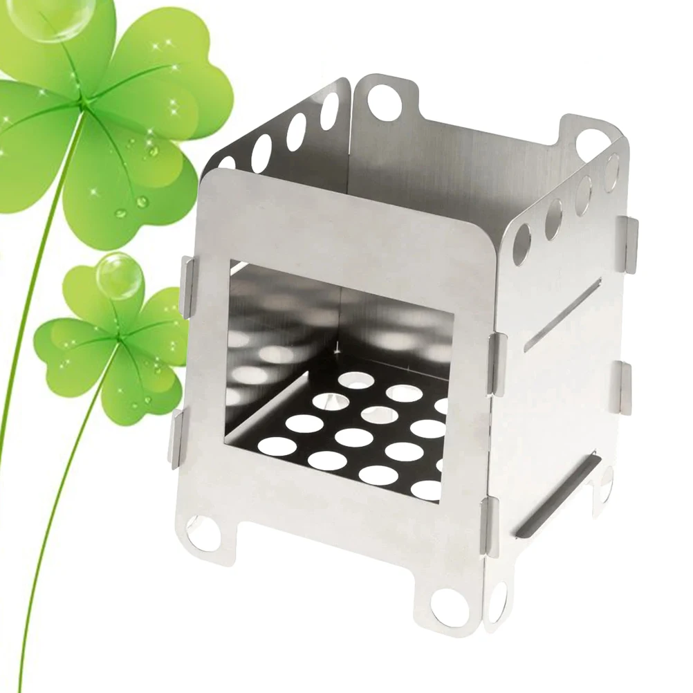 

Folding Wood Stove Portable BBQ Stainless Steel Camping Cooker Light Weight Compact Foldable Outdoor Cooking Equipment