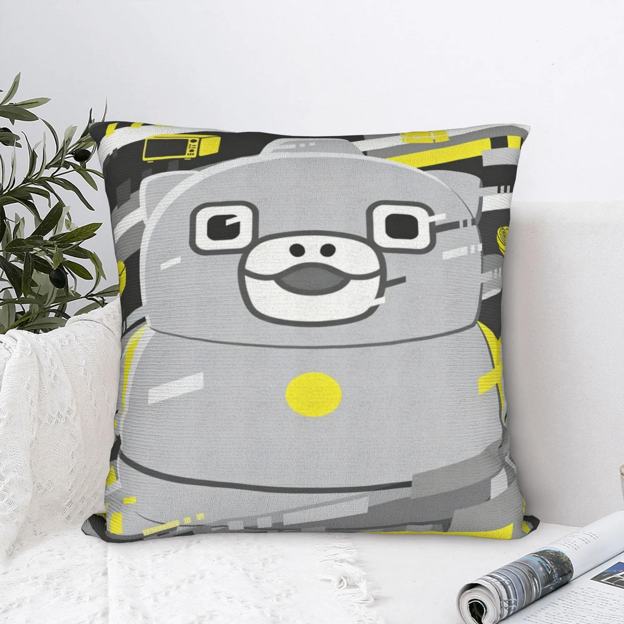 Chibi Monster Raids Again Square Pillow Case Cartoon Cushion Covers Funny Polyester Decor Throw Pillow Case Cover for Sofa 18