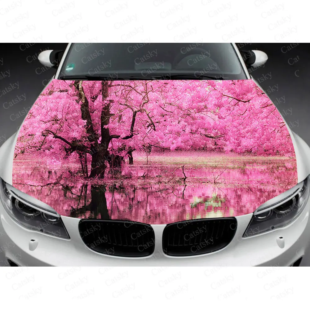 

Tree Aesthetic theme Car Hood Wrap Decal Vinyl Sticker Full Color Graphic Car Sticker Custom Size and Image Fit Any Car