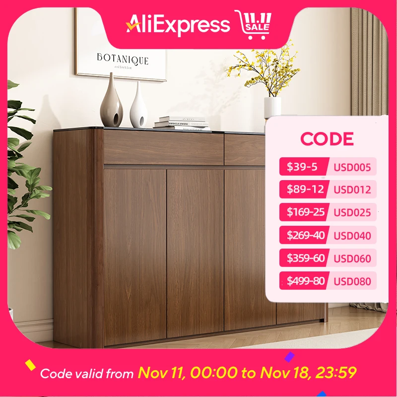 

Strong Retro Small Shoe Cabinet Design Dustproof Solid Wood Shoe Cabinet Living Room Luxury Szafka Na Buty Furniture For Home