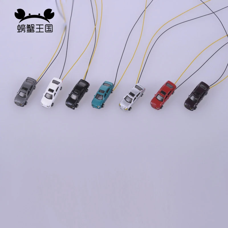 30pcs 1:150 Model Engine Vehicle Toy Car Hot Wheels Lighting Car Miniature Building Street Scenery N Gauge Model Railway Layout