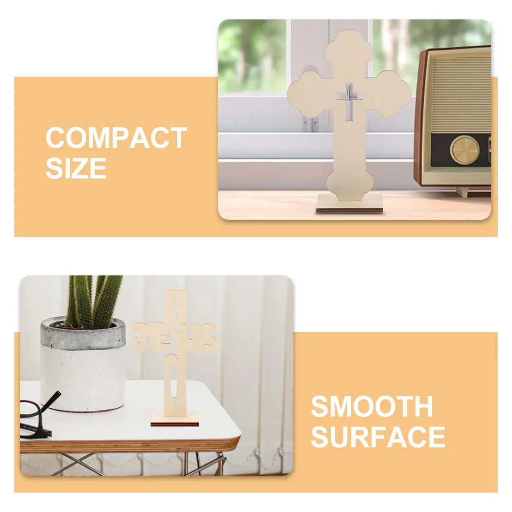 

20Pcs Wooden Cross Craft Unfinished Wood Cross Ornament for Desk Tabletop Wall Shelf Decor Collection Display Crosses for Crafts