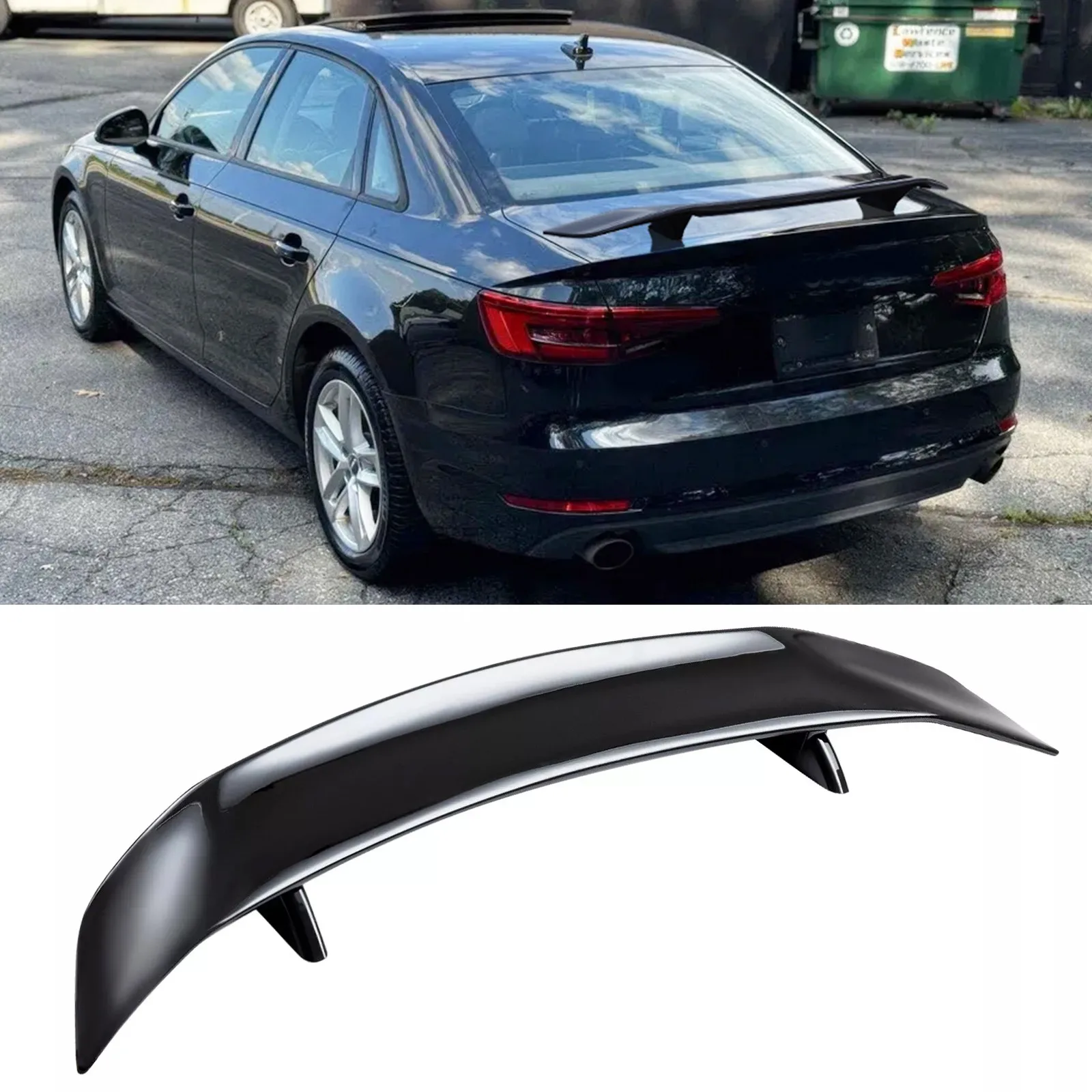 

Для Audi A3 S3 A4 S4 A5 S5: Глянцевый спойлер-антикрыло на багажник, 46 дюймов, в стиле GT