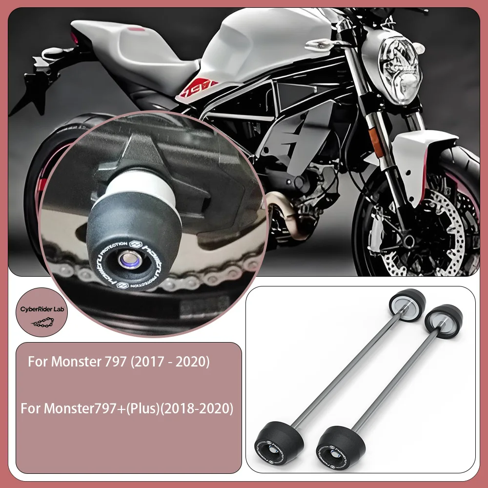 

For Ducati Monster 797 Front&Rear Wheel Spindle Crash Guards-Motorcycle Anti-Crash Accessories,Spindle Protection Parts