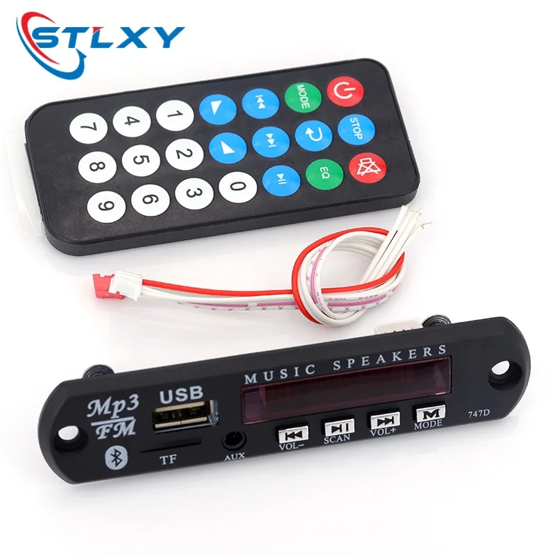 Stlxy TF-USB car radio 1 set of standard wireless Bluetooth 12V MP3 WMA decoding board audio module