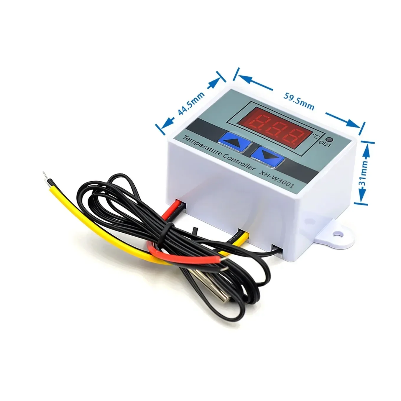 1-10PCS 10A 12V 24V 220VAC Digital LED Temperature Controller XH-W3001 for Arduino Cooling Heating Switch Thermostat NTC Sensor